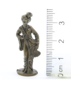 Ferrero Kinder Ü-Ei Soldatini Metallfiguren Figuren aus Chinesischen Sagen - 1 35mm Messing Dark