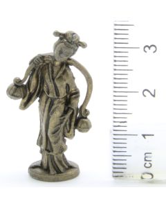 Ferrero Kinder Ü-Ei Soldatini Metallfiguren Figuren aus Chinesischen Sagen - 4 35mm Messing Dark