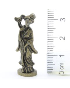 Ferrero Kinder Ü-Ei Soldatini Metallfiguren Figuren aus Chinesischen Sagen - 5 35mm Messing Dark