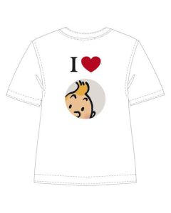 Tintin Abbigliamento 0085200100L TEE-SHIRT I Love Tintin L / White