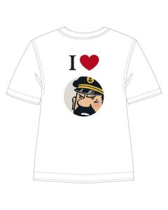 Tintin Abbigliamento 0085300100M TEE-SHIRT I Love Haddock M / White