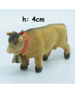 Animale Floccato anni 50/60 - Mucca con Campana