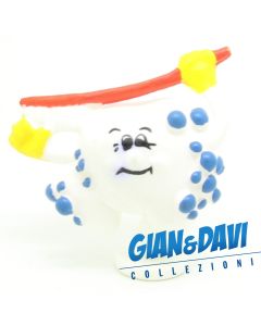 PVC Werbefigur Pubblicitari Gruss Prophylaxe Zahn mit Zahnbürste 5,5cm