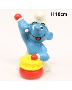 The Smurfs Hazero Drummer 1983 H 18cm 03 Opaque