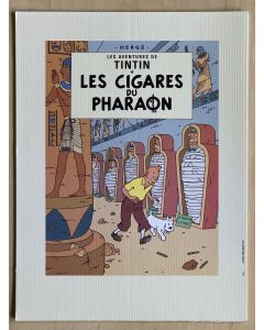 Tintin Lithographe Les Cigares du Pharaon 1997 TQ 22 40x30cm