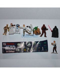 TOMBOLA STAR WARS SERIE COMPLETA 9 PERSONAGGI DIFFERENTI