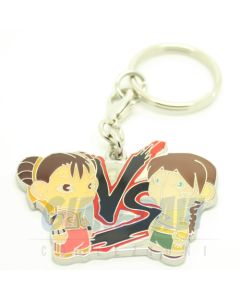 Kidrobot Enamel Keychain - Street Fighter - Chun-Li Vs Vega