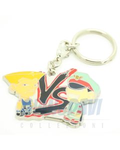 Kidrobot Enamel Keychain - Street Fighter - Giulie Blu Vs Bison