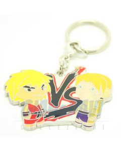 Kidrobot Enamel Keychain - Street Fighter - Ken Rosso Vs Vega