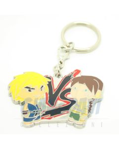 Kidrobot Enamel Keychain - Street Fighter - Ken Vs Vega