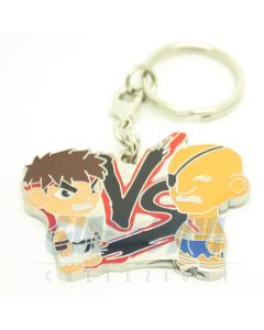 Kidrobot Enamel Keychain - Street Fighter - Ryu Bianco Vs Barlog