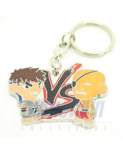 Kidrobot Enamel Keychain - Street Fighter - Ryu Grigio Vs Barlog