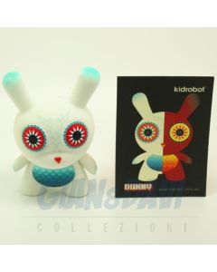Kidrobot Vinyl Mini Figure - Dunny Series 2013 Side Show - White Dievas 7/80