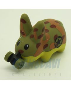Kidrobot Vinyl Mini Series - Happy Labbit - Camo with Gas Mask 1/50