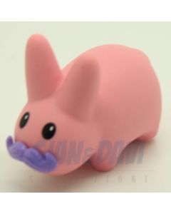 Kidrobot Vinyl Mini Series - Happy Labbit - Pink with Moustache 2/25