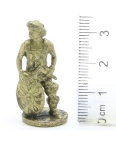 Ferrero Kinder Ü-Ei Soldatini Metallfiguren Krieger - I 52 35mm Messing Light