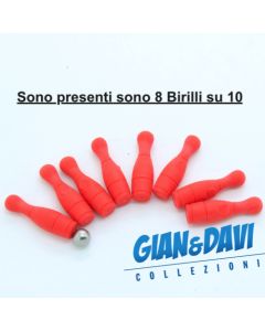 B-MB-B Il Gioco del Bowling Rosso 8 Birilli