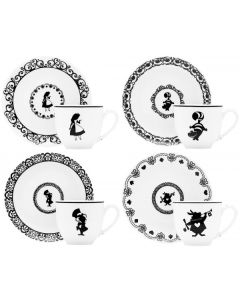 Leblon Delienne Disney Alice in Wonderland Coffret de 4 Tasses a Cafe