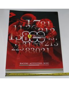 Libro Pubblicazione Ferrari Racing Activities 2010 Grand Prix 300 pagine