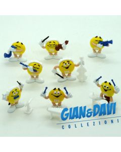 M&M's Mars M&M Musician Yellow complete sat 8 Different