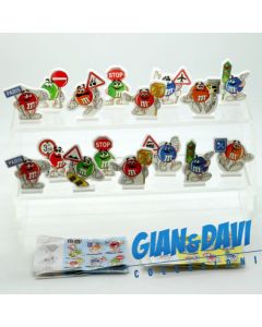 M&M's Mars M&M Personage 2D Humor Traffic Signs Sat 16 Items