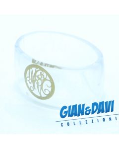 MB-GD-TV Portatovaglioli Trasparente Dorato