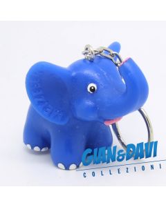 PVC Werbefigur Pubblicitari Metzeler Gummiwerke Reifen Elefantino Keyring Blu 4,5cm