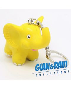 PVC Werbefigur Pubblicitari Metzeler Gummiwerke Reifen Elefantino Keyring Giallo 4,5cm