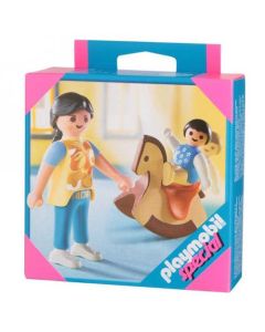 Playmobil 4744 Mamma E Bebe Su Cavallo A Dondolo