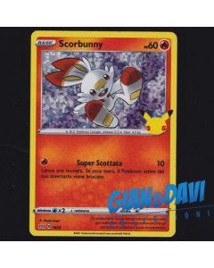 2021 Pokemon Mcdonald's 25th Anniversary ITALIANO 16/25 Scorbunny Holo