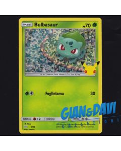 2021 Pokemon Mcdonald's 25th Anniversary ITALIANO 1/25 Bulbasaur Holo