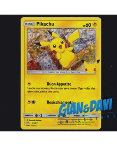 2021 Pokemon Mcdonald's 25th Anniversary ITALIANO 25/25 Pikachu Holo