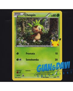2021 Pokemon Mcdonald's 25th Anniversary ITALIANO 6/25 Chespin Holo