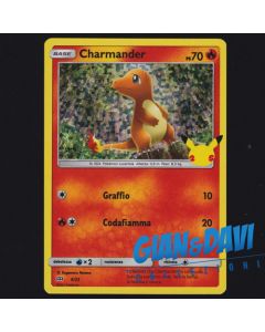 2021 Pokemon Mcdonald's 25th Anniversary ITALIANO 9/25 Charmander Holo