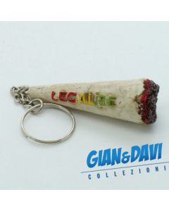 E.S.S.L. Ceramica Rasta Rastaman Marijuana Portachiavi - 9802 Canna Legalize