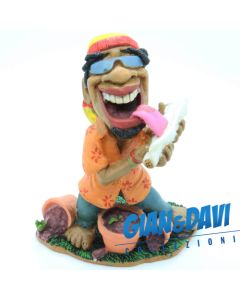 E.S.S.L. Soprammobili Ceramica Rasta Rastaman Marijuana - 1792B Uomo che rolla