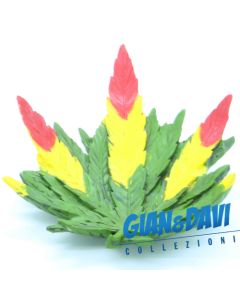 E.S.S.L. Soprammobili Ceramica Rasta Rastaman Marijuana - 2804 Portacenere Foglia Bandiera