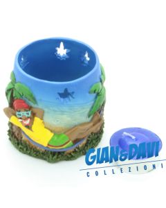 E.S.S.L. Soprammobili Ceramica Rasta Rastaman Marijuana - 5287 Portacandela 