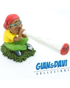 E.S.S.L. Soprammobili Ceramica Rasta Rastaman Marijuana - 5323 Porta canna con Uomo che fuma