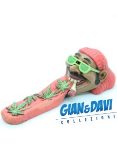 E.S.S.L. Soprammobili Ceramica Rasta Rastaman Marijuana - 5324A Porta canna Uomo Lingua