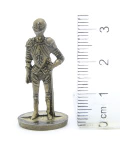 Ferrero Kinder Ü-Ei Soldatini Metallfiguren Ritter - C14 35mm Messing