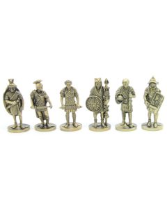 Ferrero Kinder Ü-Ei Soldatini Metallfiguren Romer - SAT 35mm Messing