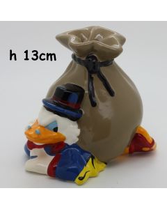 Salvadanaio in ceramica Disney Zio Paperone schiacciato dal sacco dei Soldi