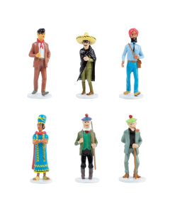 Tintin Figurines en Alliage Carte de Vœux 1972 46543-46548 Serie 13 Complete