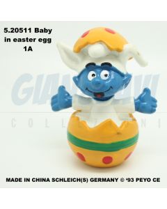 5.20511 520511 Baby in easter egg Smurf Puffo Bimbo in Uovo 1A