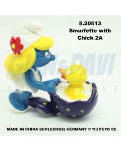 5.20513 520513 Smurfette with Chick Smurf Puffo Puffetta con Pulcino 2A