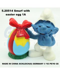 5.20514 520514 Smurf with easter egg Puffo con Uovo 1A