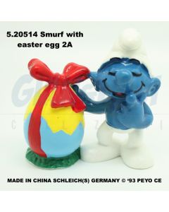 5.20514 520514 Smurf with easter egg Puffo con Uovo 2A