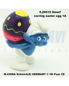 5.20515 520515 Smurf carring easter egg Puffo Uovo Schiena 1A