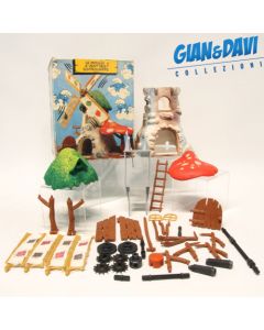Smurfs Puffi Schtroumpf Schleich 40020 Old Windmills Mulino + Box DE A